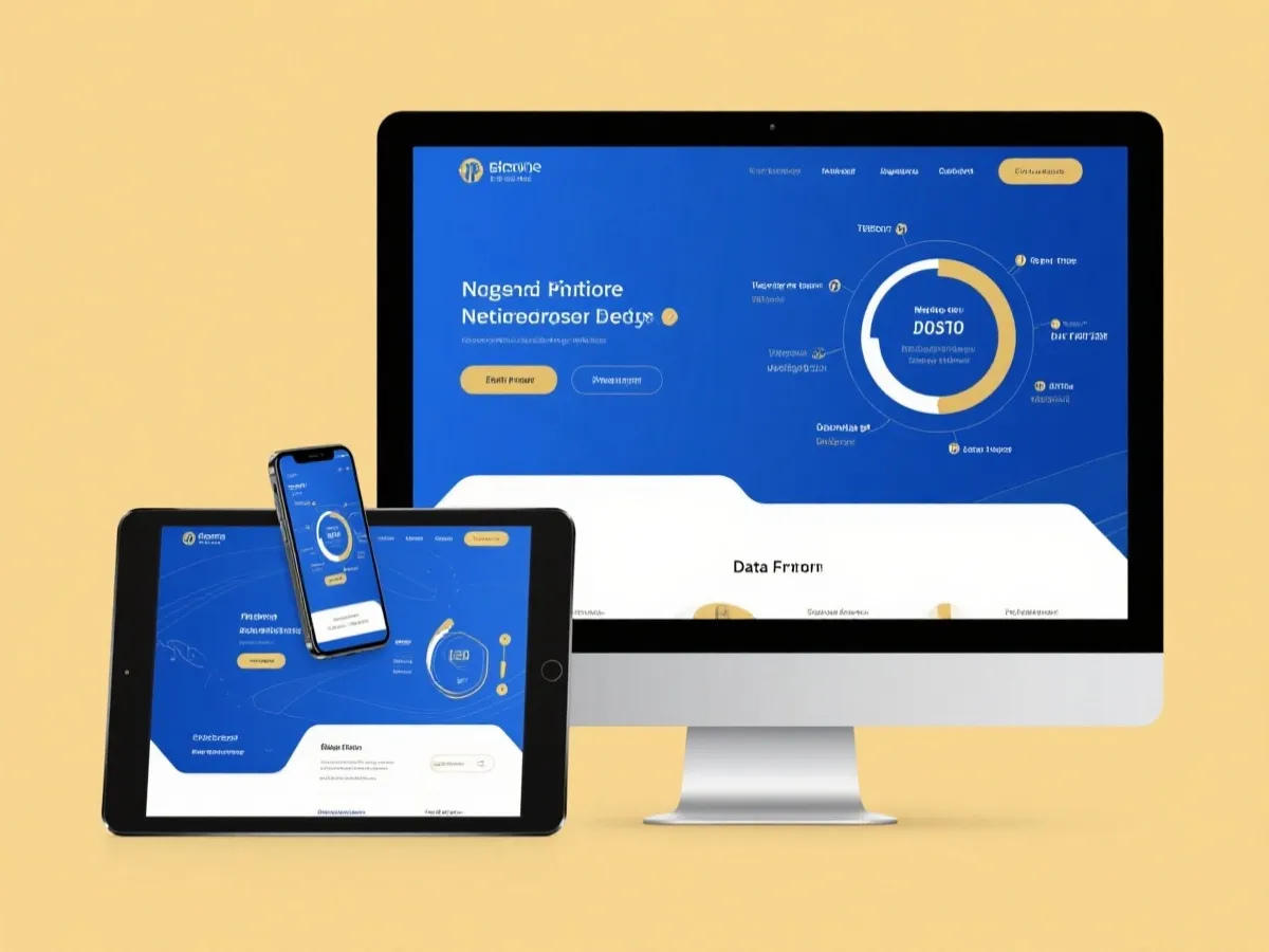 多终端响应式平台界面展示